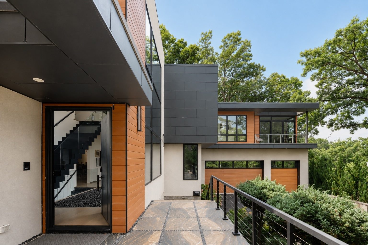 Dusk exterior view at 15 Seminole Way, Short Hills